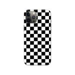 Black and White Checks  Slim Hard Phone Case