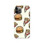 Burger Pizza Pattern Printed Slim Hard Phone Case