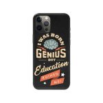 I was Born Genius Printed Slim Hard Phone Case